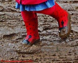 Gumboots and mud