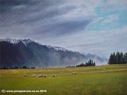 1a - acrylic - Glenorchy Dust up, Lake Wakatipu NZ