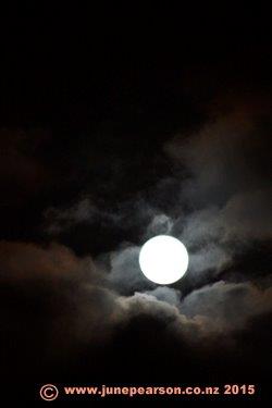 2d - Moon clear of clouds