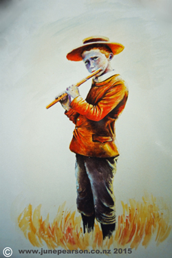 2i - Watercolour -  The fife player