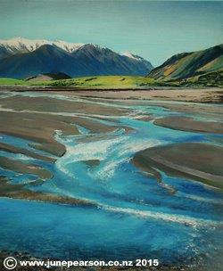 4i - Acrylic - Canterbury Essence - Rakaia River NZ