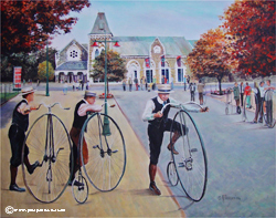 6i   -  Acrylic - Big Wheelers on the Boulevard